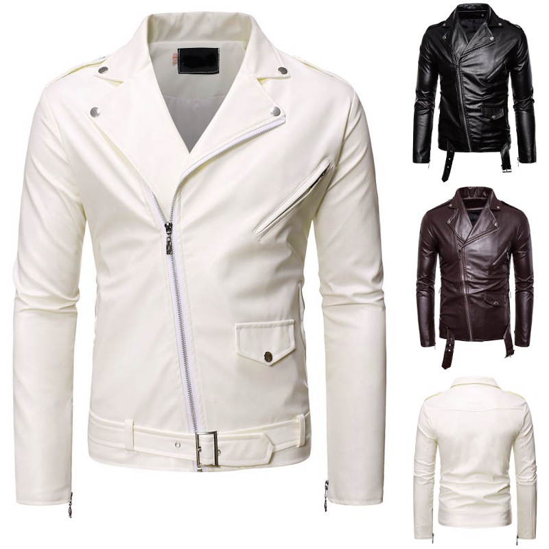 Leather Work Jacket Mens - Pu Coats Men Faux Leather Jackets