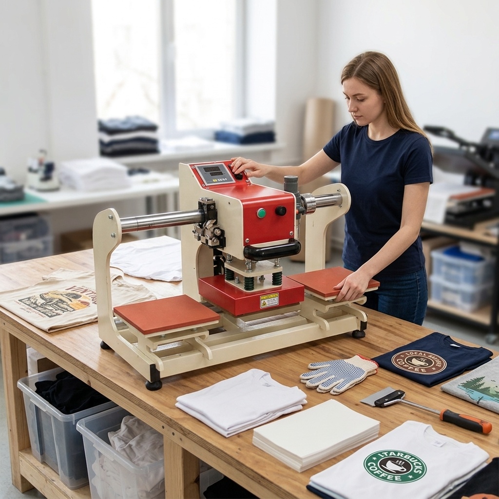 Leatherwork Press - Double Station Heat Press Machine Pneumatic