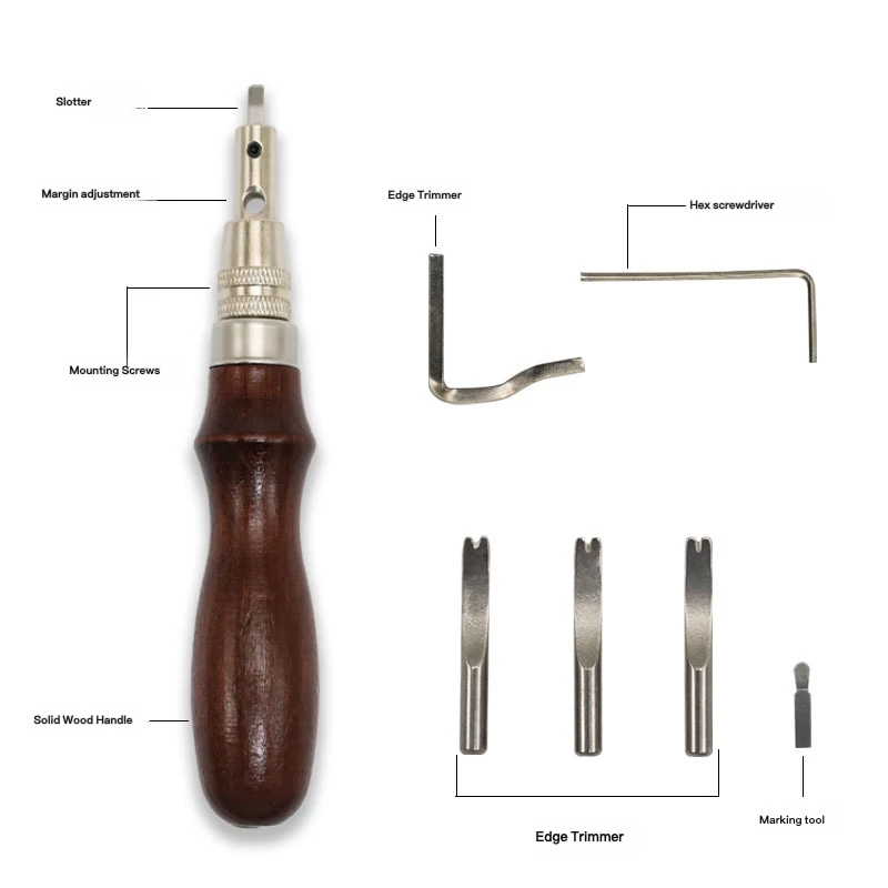 7-In-1 Multifunctional Leather - Leatherwork Edge Creaser recension och pris