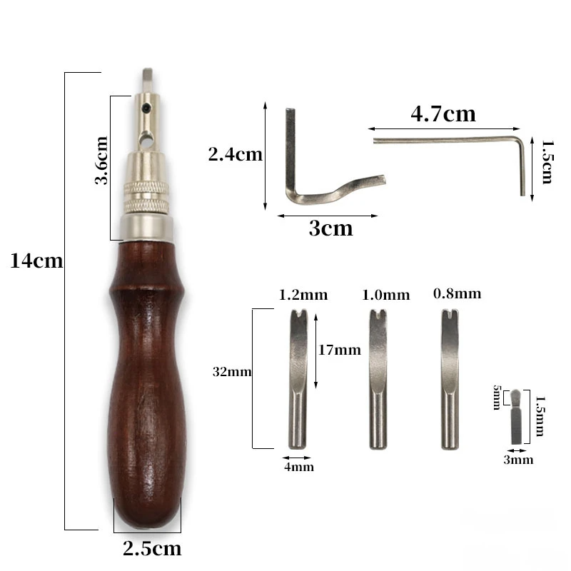 7-In-1 Multifunctional Leather - Leatherwork Edge Creaser recension och pris