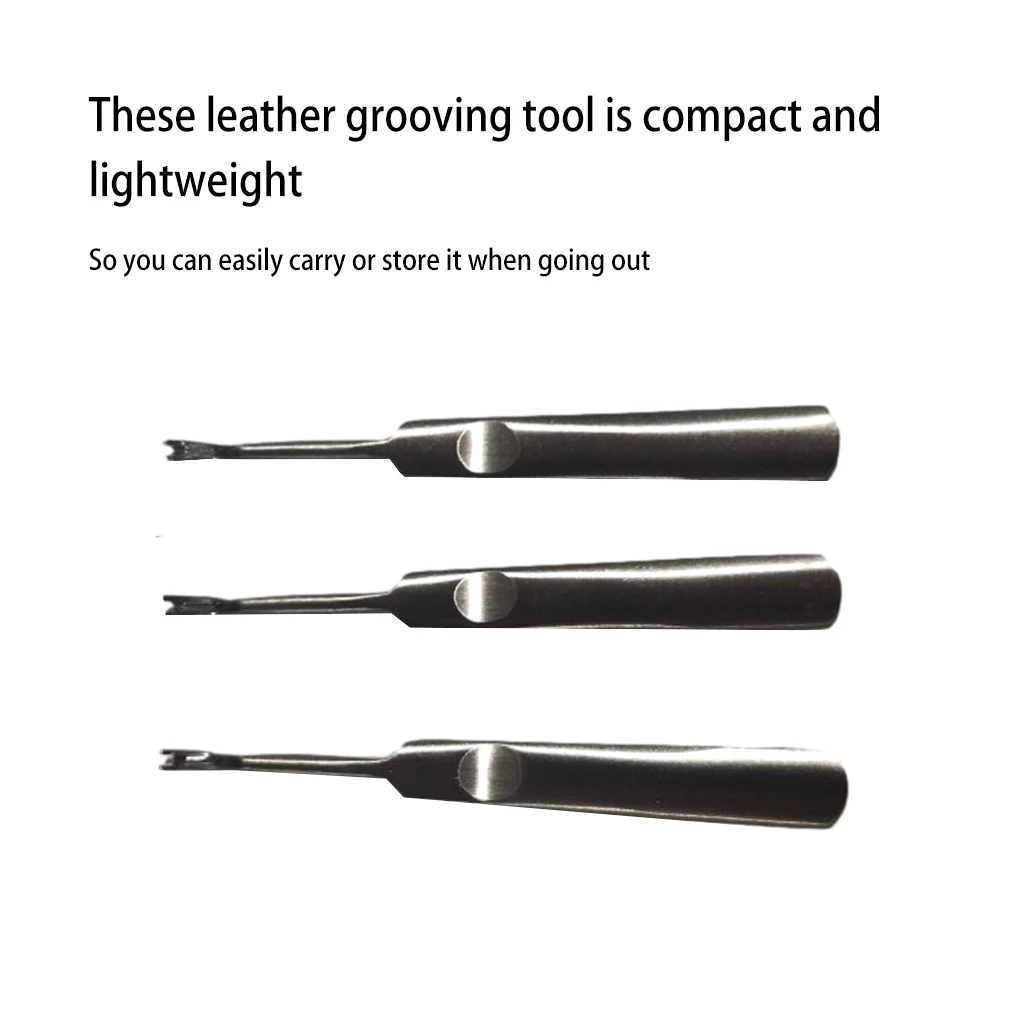 3Pcs Leather Groover Kit U V S - Leatherwork Edge Creaser recension och pris