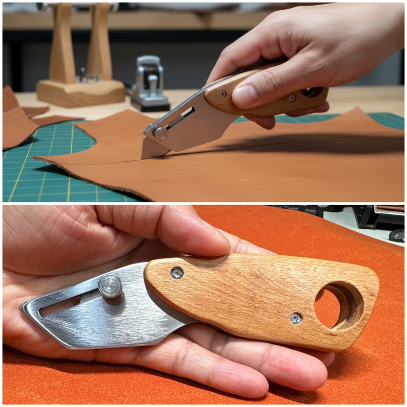 Trapezoid Stainless Steel Leat - Leatherwork Knives recension och pris