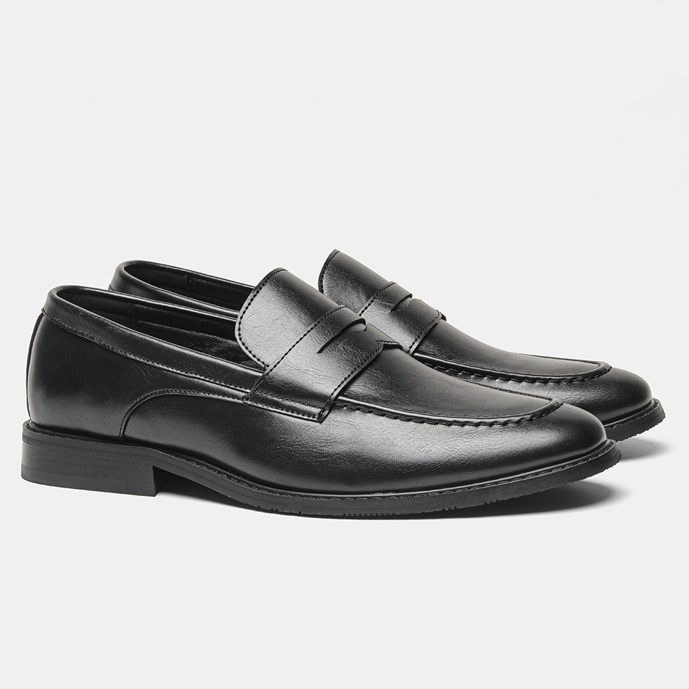 Men's Black Penny Loafers Clas - Leatherworking Classic recension och pris
