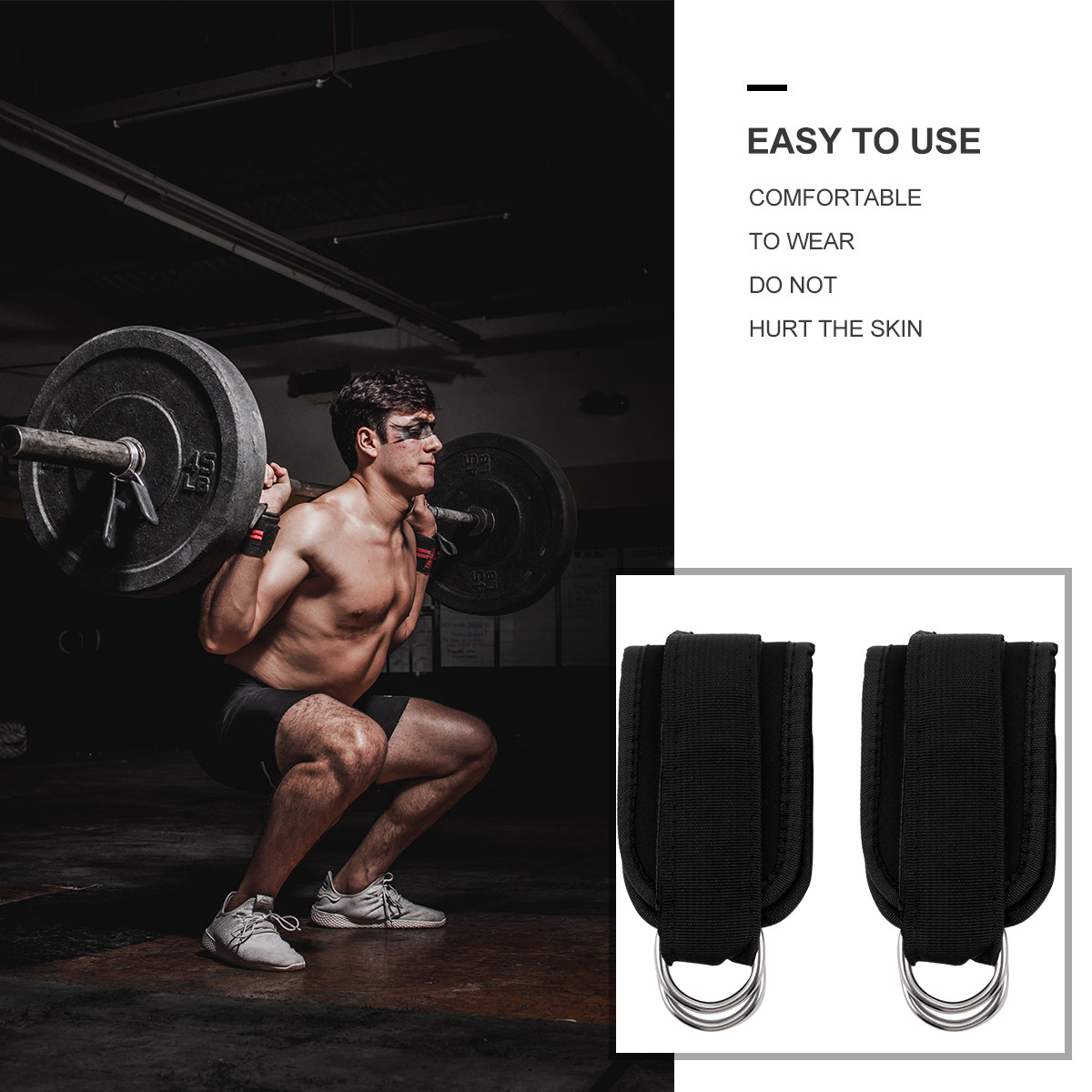 1Pair Versatile Ankle Strap fo - Leather Workout Belt recension och pris