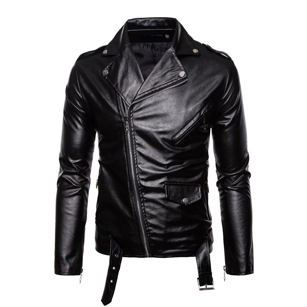Pu Coats Men Faux Leather Jack - Leather Work Jacket Mens recension och pris