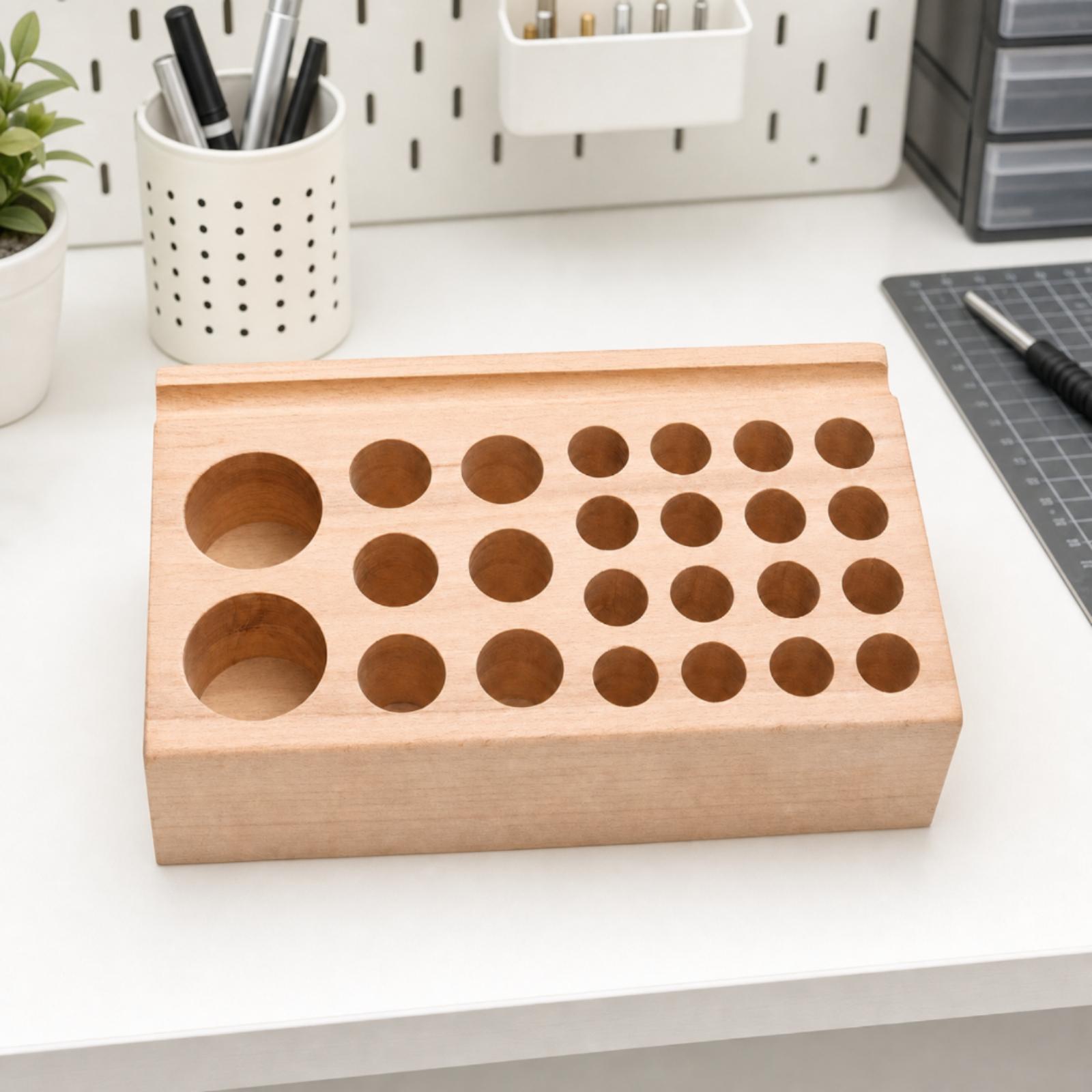 Solid Wood Punch Holder Rack f - Leatherwork Bench recension och pris