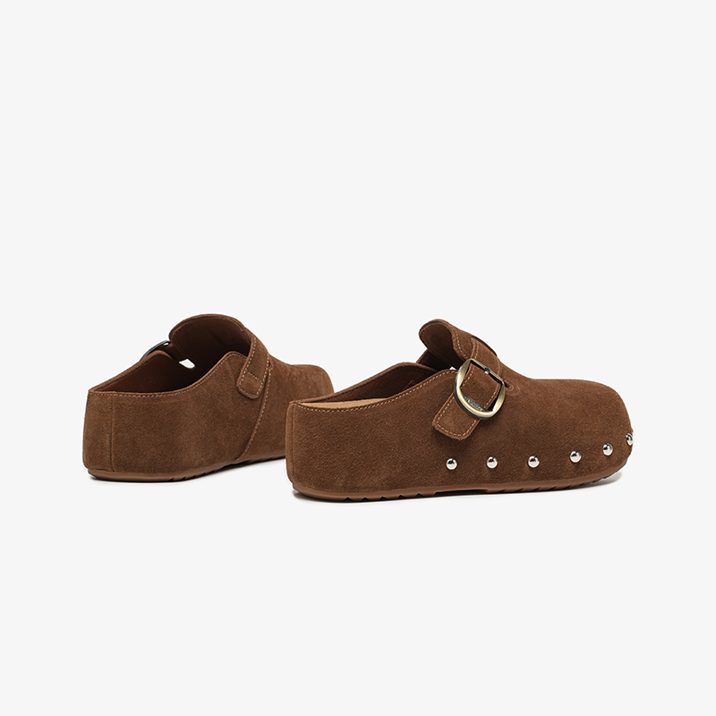 BEAUTODAY Casual Mules Women C - Leatherwork Rivets recension och pris