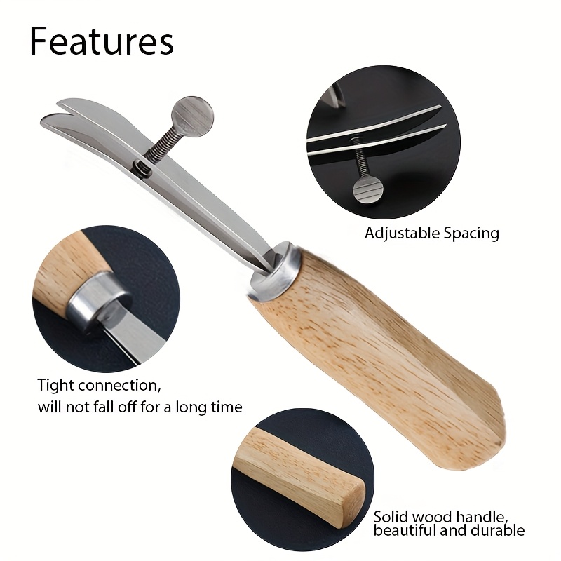 1pc Adjustable Width Leather E - Leatherwork Edge Creaser recension och pris