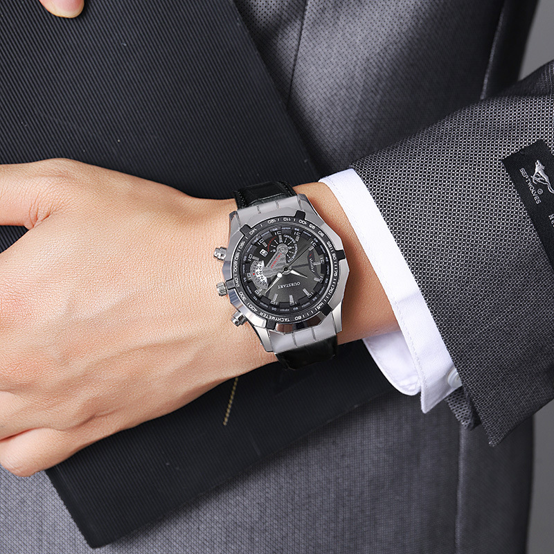 Men's Quartz Watches Calendar  - Leatherworking Classic recension och pris