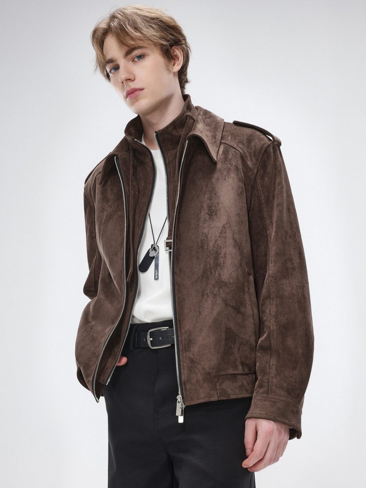 Autumn Vintage Mens Faux Suede - Leather Work Jacket Mens recension och pris