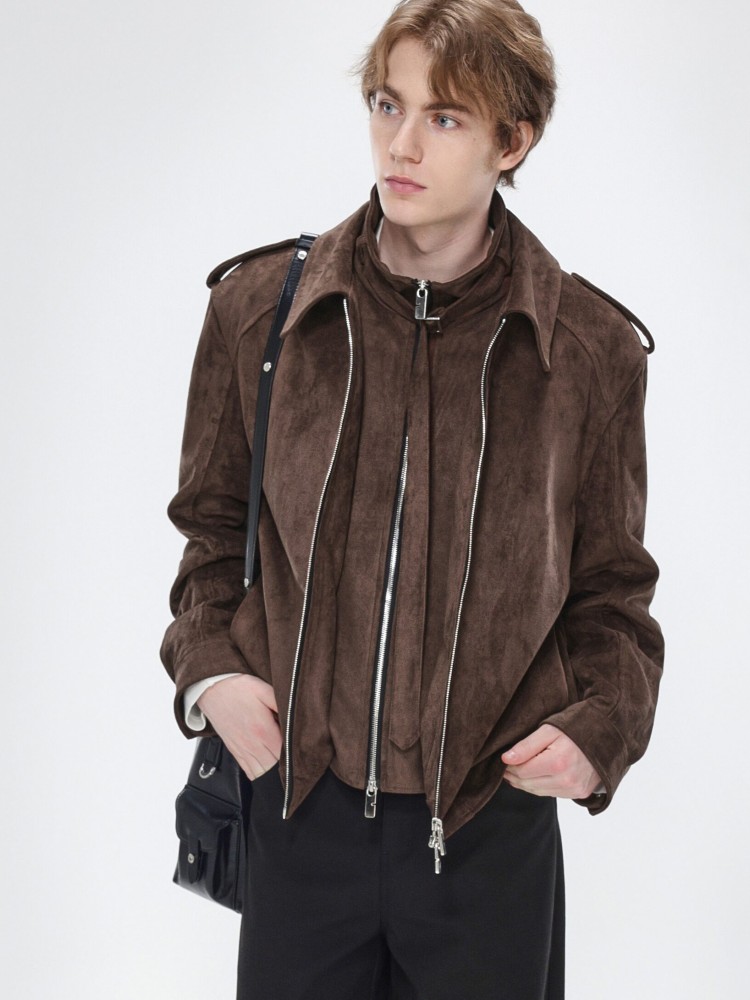 Autumn Vintage Mens Faux Suede - Leather Work Jacket Mens recension och pris