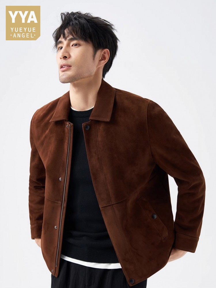 Top Quality Natural Real Suede - Leather Work Jacket Mens recension och pris