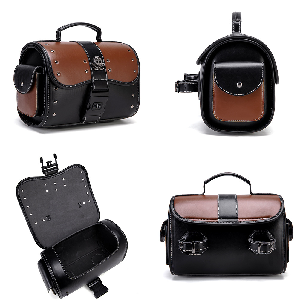 Vintage Skull Motorcycle Side  - Leatherwork Rivets recension och pris