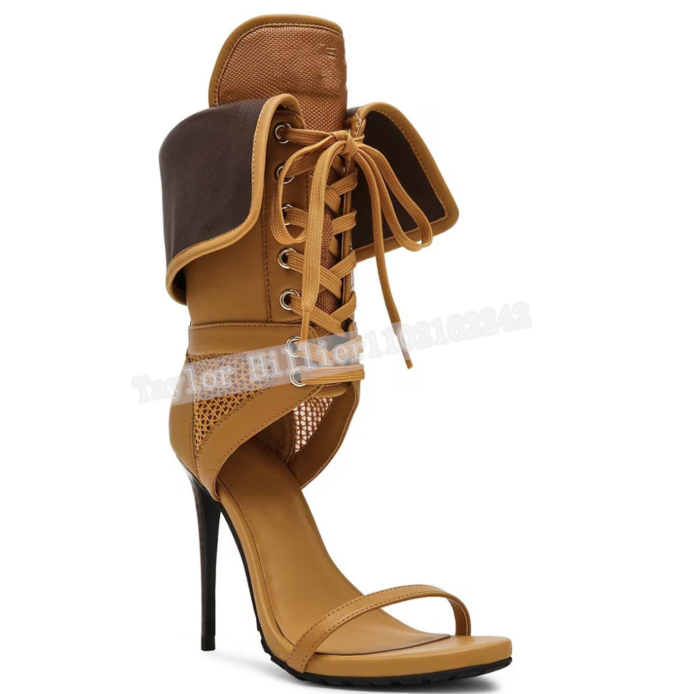 Women Open Toe Stiletto Heel S - Leatherwork Rivets recension och pris