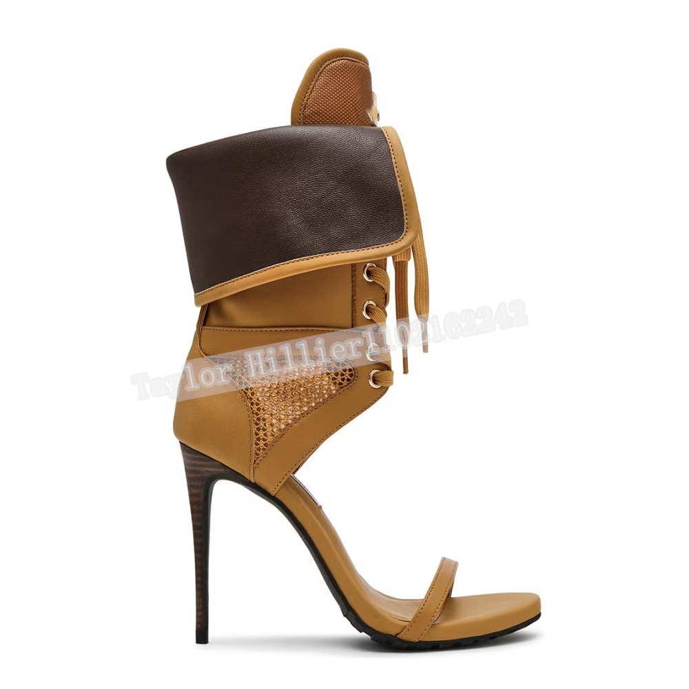 Women Open Toe Stiletto Heel S - Leatherwork Rivets recension och pris