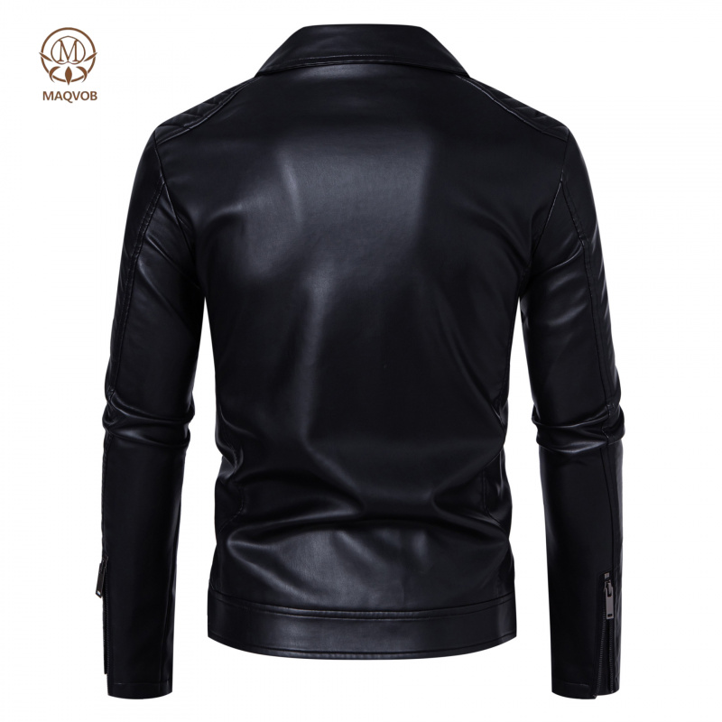 MAQVOB EU US Size Luxury Quali - Leather Work Jacket Mens recension och pris